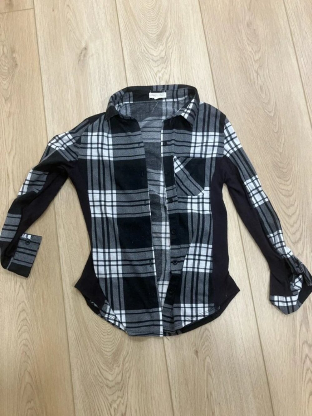 Soft button down plaid shirt